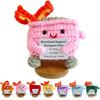 Adorable Handcrafted Crochet Emotion Support Plush Garbage Bin Decorative Figure Gift In Vibrant Colors For Modern Home Decor