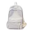 Mochila Xadrez Feminina Mochila Escolar para Estudantes