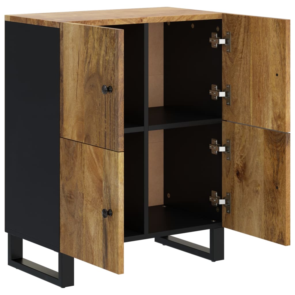 Sideboard with 4 Doors 60x33x75 Cm Solid Mango Wood