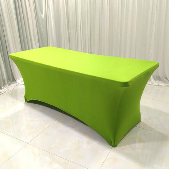 Table Cover Solid Color Stretchable Polyester Banquet Events Desk Cloth for Wedding