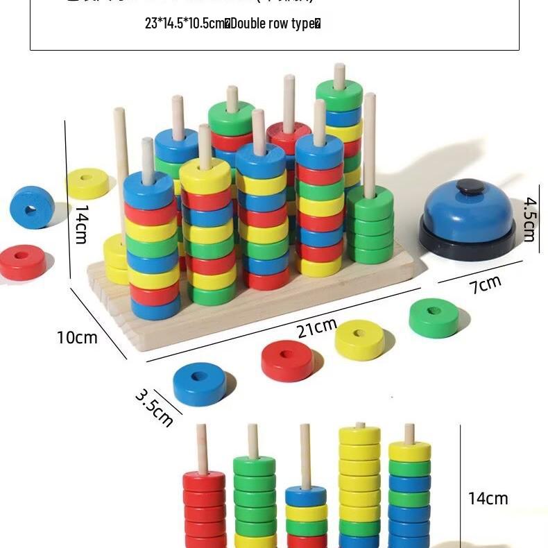 Colorful Wooden Beaded Counting Frame – Educational Toy for Early Learning