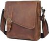 Ariga Men's Leather Messenger Bag, Crossbody Bag, for Commuting and Travel, Genuine Leather (Brown)