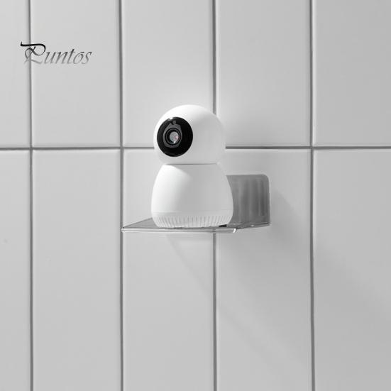 Transparent Wall Mount Shelf No Drill Anti Slip Great Load Bearing Bathroom Living Room Storage Rack