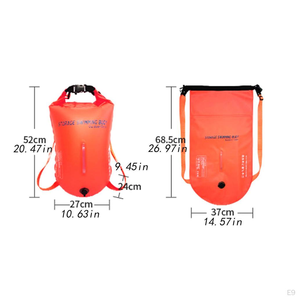 Schwimmboje Schwimmer und Drybag Gut sichtbar für Triathleten Rafting Rettungsschwimmer