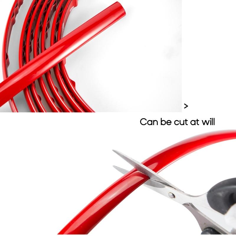3M /5M DIY Car Bumper Self-adhesive red Decorative Strip Thickened PVC Material To Prevent Body Scratches Decorate Car Accessory