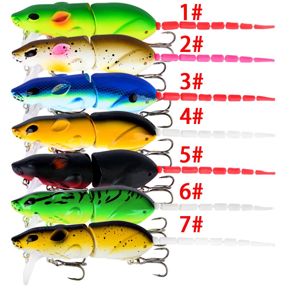 Imitation Mouse Minnow 2-Section Lure, 8cm/15.5g, Long-Casting Pencil for Bass, Asp & Black Carp.