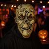 Elastic Latex Horror Prop Halloween Scary Mask, Realistic Rotten Skeleton Hood, Party Soft Mask Comfortable for Secret Room & Cosplay Props