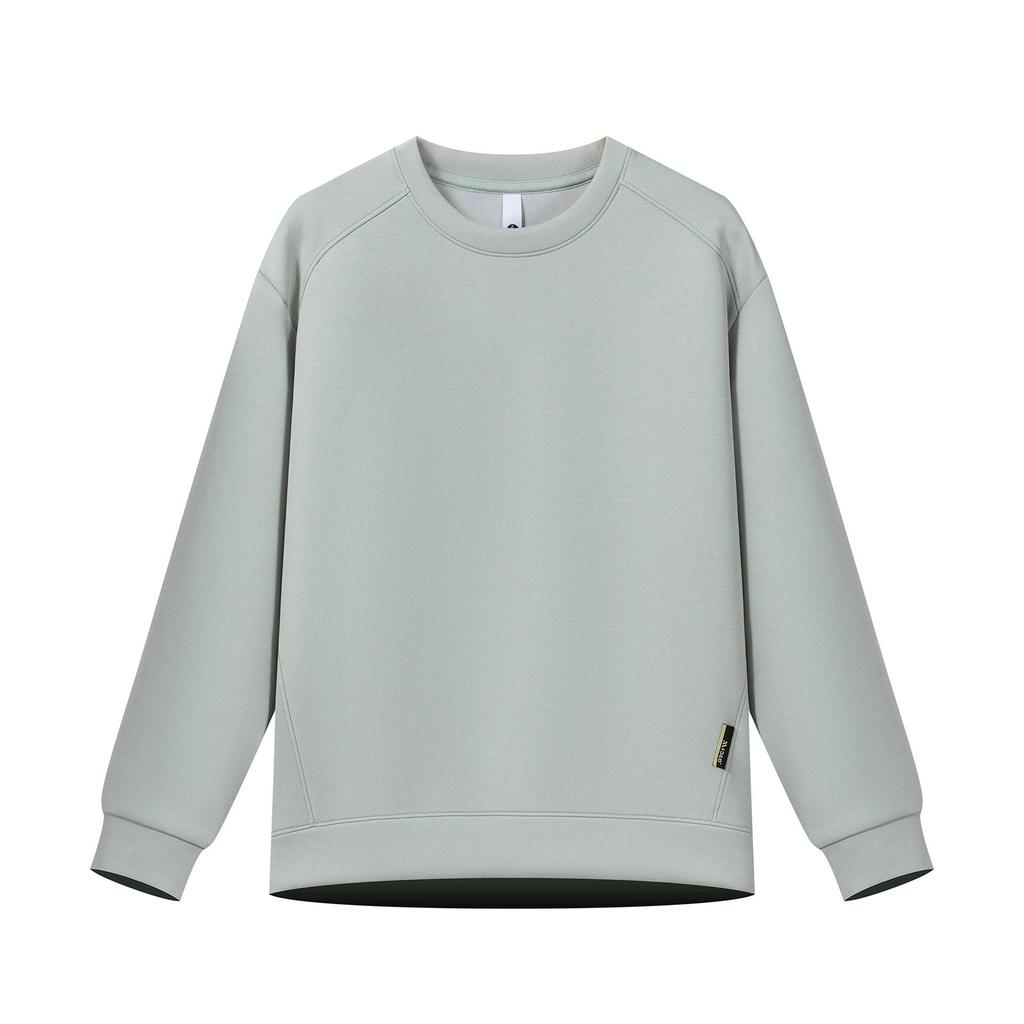 Men's Raglan Hoodie: Casual Round Neck, Long Sleeve, Plus Velvet, Thickened Base Layer for Spring, Autumn, and Winter.