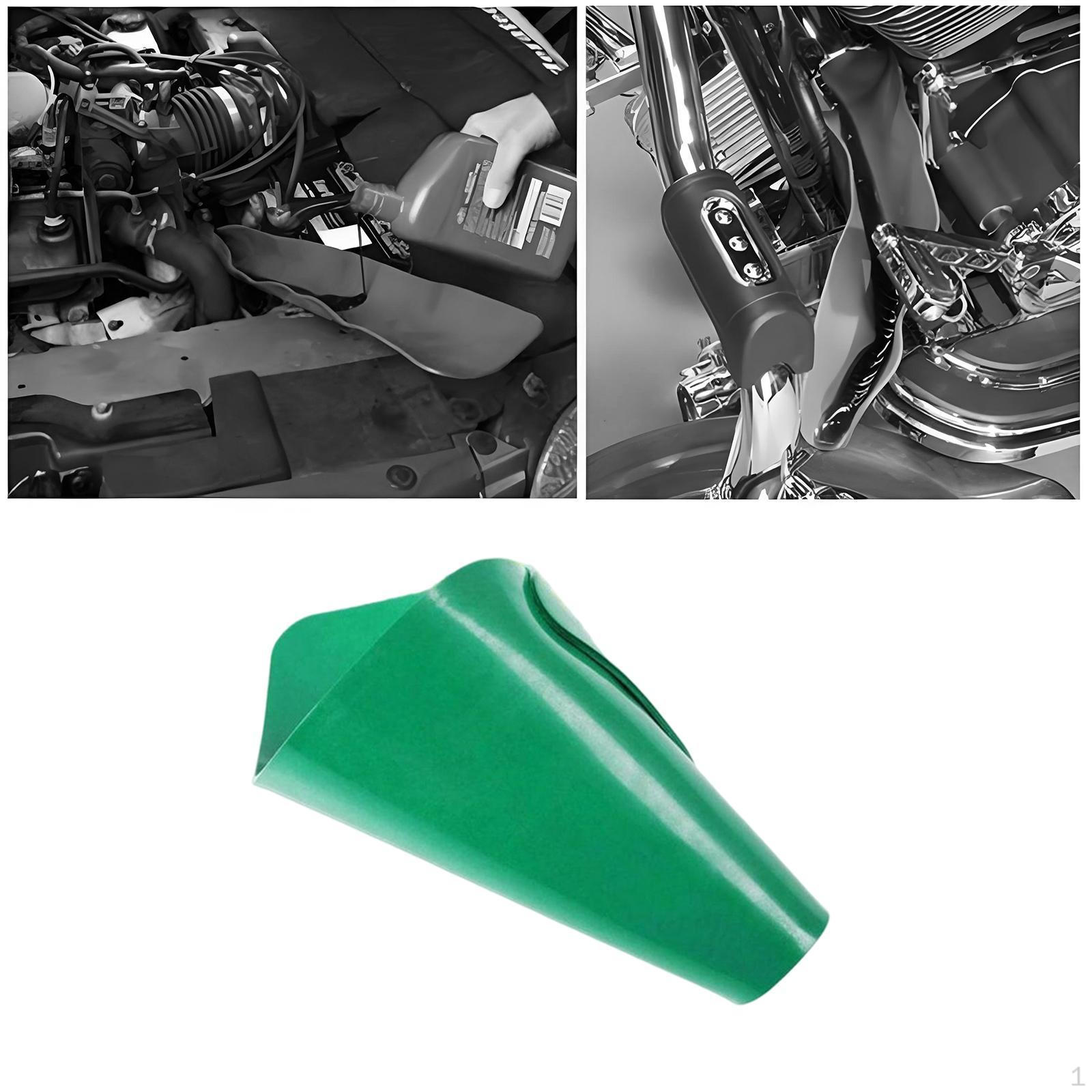 

Гибкая масляная воронка складная 19,69x7,87 дюйма универсальная для автомобильного использования большинство автомобилей мотоциклов зелёный