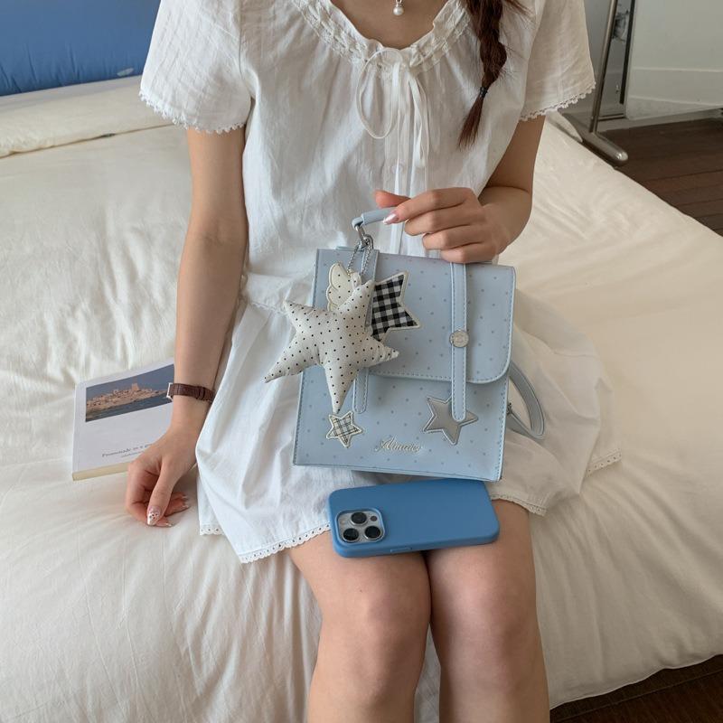 Spring and Summer New Fashion Trend Shoulder Messenger Bag Girls Commuter Leisure Backpack Multi-purpose Double Shoulder Small Schoolbag