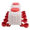 Semi-Automatic Chicken Waterer 10L Large Capacity Enclosed Water Feeder Dispenser with 10 Water Cups for Parrot Quail Duck