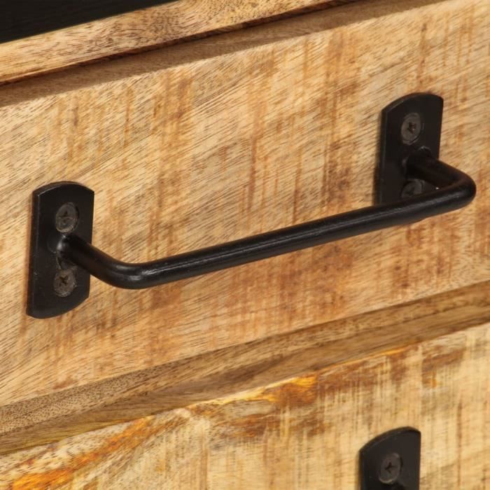 Meuble TV - VIDAXL - Bois massif de manguier - Style industriel - 120 x 30 x 40 cm