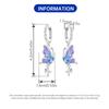 European and American new starry sky butterfly earrings, niche high-end light luxury fashion earrings