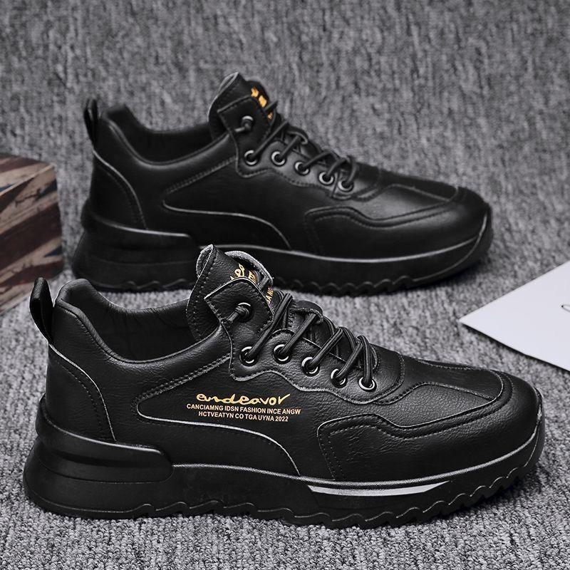 Spring Men's Shoes New Breathable Waterproof and Non-slip Shoes Men's Trendy Versatile Platform Sports and Leisure Trendy Shoes
