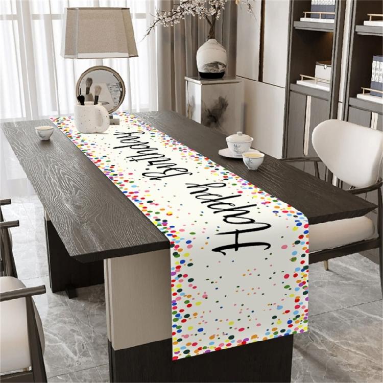 Dining Table Cloth Placemat Happy Birthday Decoration Table Cloth Placemat Color
