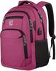 Business Travel Anti Theft 15.6 Inch Laptops Backpack with USB Charging Port College School Computer Bag for Women & Men Fits