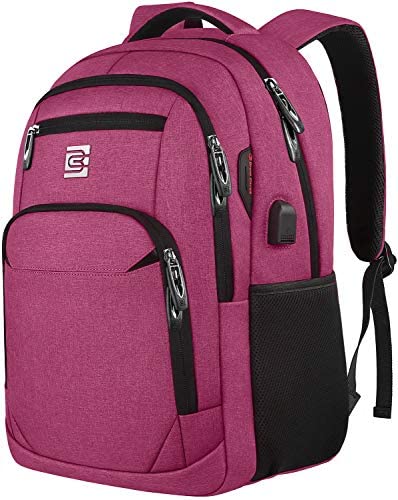 Business Travel Anti Theft 15.6 Inch Laptops Backpack with USB Charging Port College School Computer Bag for Women & Men Fits