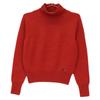 Chanel Red 00A P16084V00791 Cashmere High Neck Knit Tops 38 RedUsed