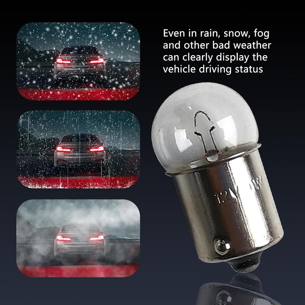 10 PCS Car G18 Turn Signal Light Bulbs, 12 V 5 W Super Bright Two-Wire Brake Light Bulbs, Car Universal Lighting Accessories, Universal for Most