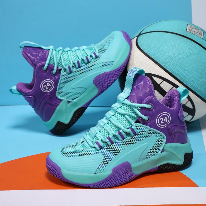 Guochao children's basketball shoes spring and autumn boys' shoes new mesh shoes breathable small shoes middle and old students