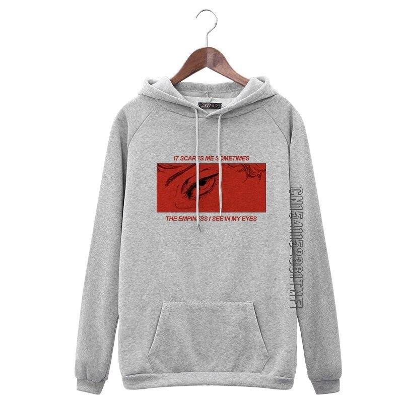 The Empiness I See In My Eyes Streetwear Hip Hop Hoodie Women's Hooded Sweatshirt Oversize Loose Harajuku Women's Hoodie