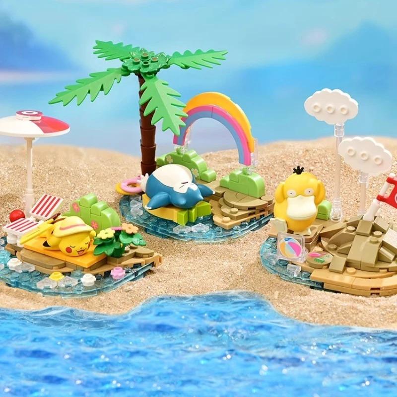 Keeppley  Pikachu scene house building block model children's educational toy Pokmon assembled ornaments birthday gift