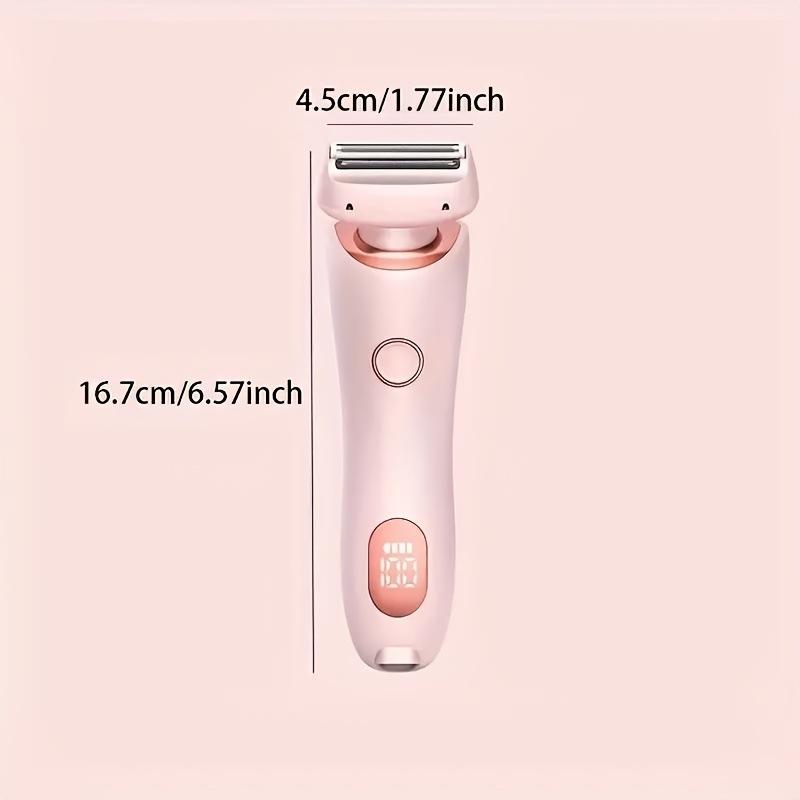 Portable double-head electric shaving device for men and women, bikini private area and armpit hair removal device
