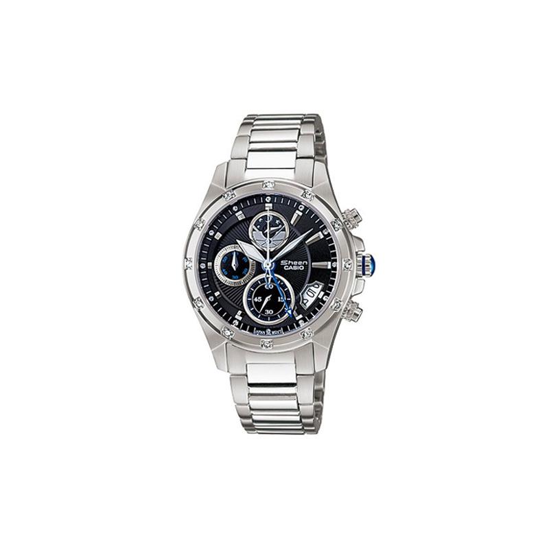 

Casio SHEEN Three Hands Three Eyes Unicorn Tidal Moon Phase Date Display Quartz Movement Stainless Steel Strap Japanese and Korean SHN-5506D-1ADR чорний