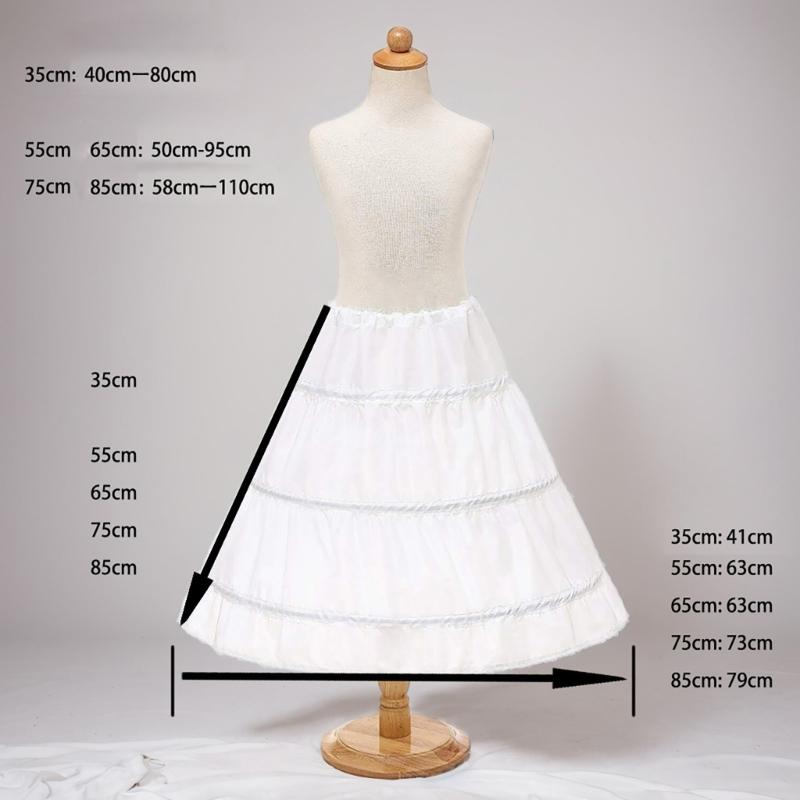 Breathable Petticoat for Kids Girl Comfortable and Adjustable Crinoline Skirt for Children Formal Occasion Costume Props