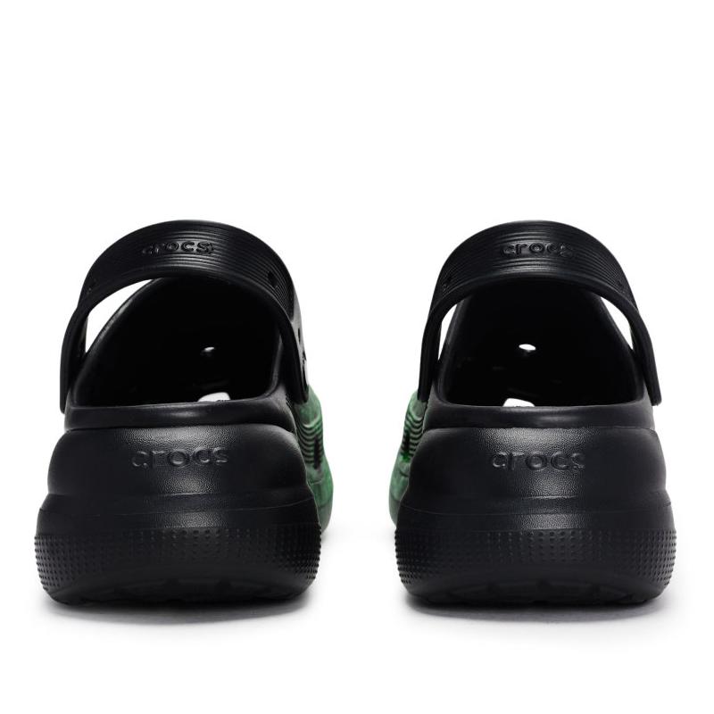Crocs Classic clog EVA fluid splash ink personality high street niche gift box model hole shoes for men and women black and green