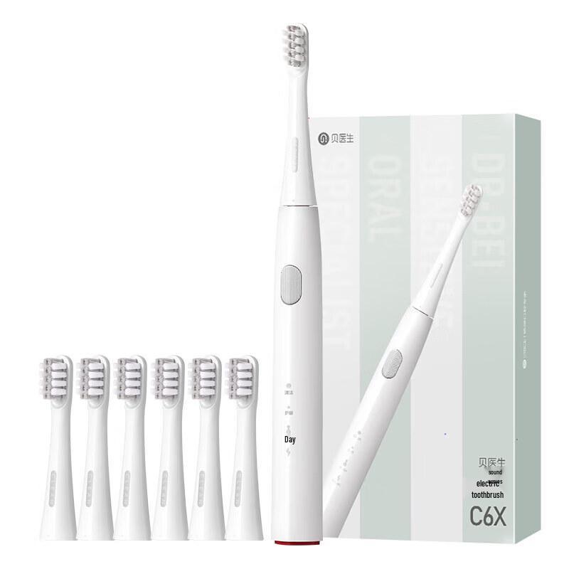 Be Doctor C6X Sonic Electric Toothbrush with 6 Brush Heads