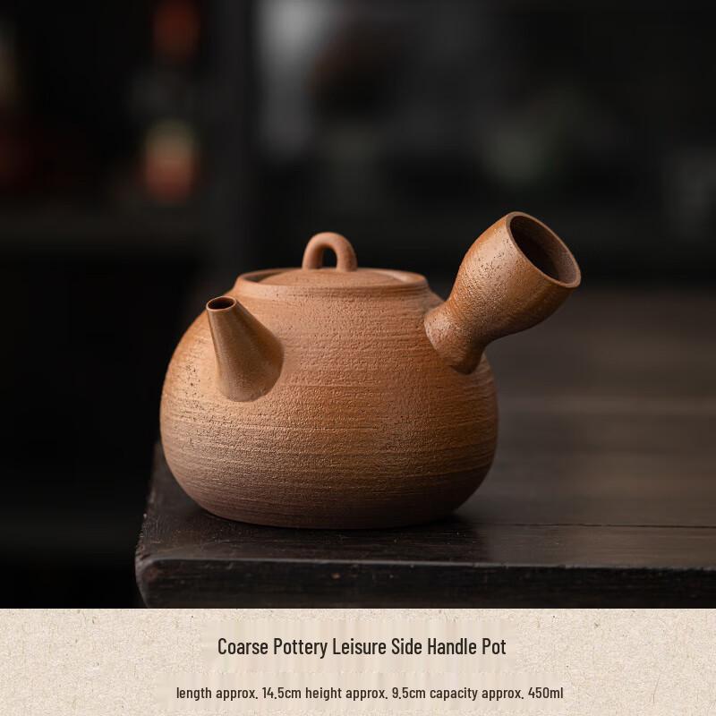 Coarse Pottery Tea Brewing Set with Charcoal Stove