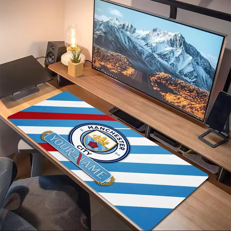 Manchester City FC Print  Cushion Non-slip Laptop Tablet Big Mousepad XXL Mat Mini PC Playmat With Lock Edge