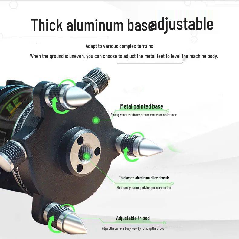 Engineering-Grade Automatic Infrared Laser Level - 2/3/5 Line, Super Strong Outdoor Green Light