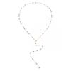 European and American Temperament Vacation Sugar Cube Crystal Rice Bead Body Chain Female, Simple Long Fringed Ins Geometric Waist Chain