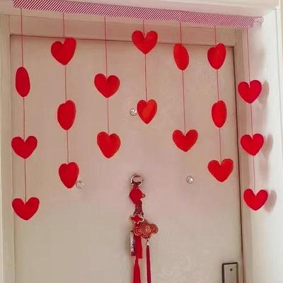 Heart Shaped Curtain Partition Door Decoration Korean Lovely String Pendant X3UC