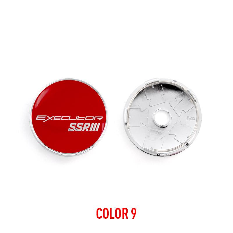 ASL1 4PCS/lot 60MM EXECUTOR SSR Car Wheel Center Hub Caps Car Emblem Badge Logo Wheel Center Cap Label Car Styling Accessories