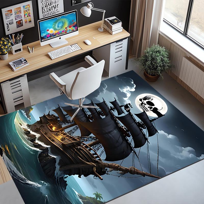 Captain Jack Sparrow Pattern Rug, Indoor/Outdoor Mat, for Picnic, Gameroom, Bedroom, Office, Living Room, Home Decor Carpet, Birthday Gift
