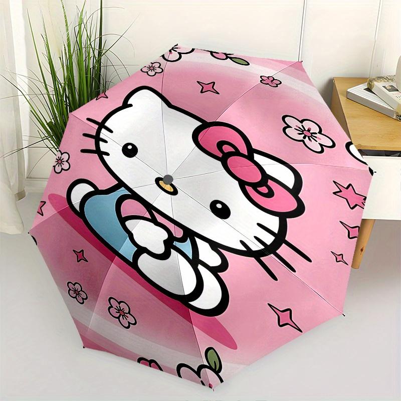 

Hello Kitty, Sakura Automatic Opening and Closing Parasol Compact Travel Umbrella with 8 Ribs for Women and Men Ideal Birthday/Christmas Gif