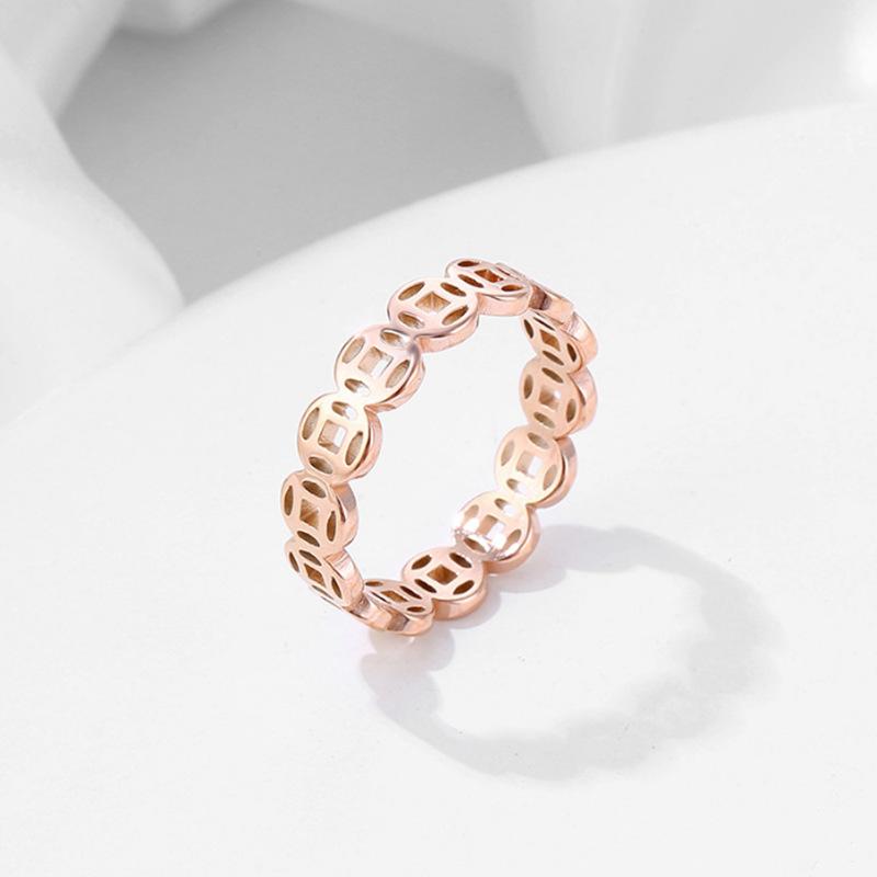 Qian Duoduo Copper Coin Rings Are Wholesale In a Large Number of Spot Factories, with Personality Meaning To Attract Wealth and Transshi