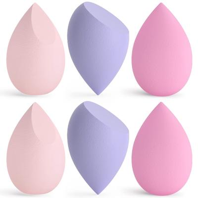 Esponja de Maquillaje 6 Piezas Esponjas de Licuadora de Belleza Esponja Cosmética Lavable Sin Látex Herramienta Cosmética para Base Impecable para Crema Líquida y Polvo