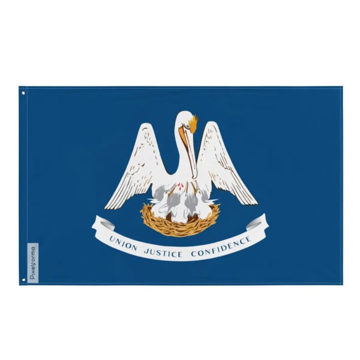 Drapeau - Louisiane - 90 X 150 Cm - Polyester - Impression Recto/verso - Œillets En Fer