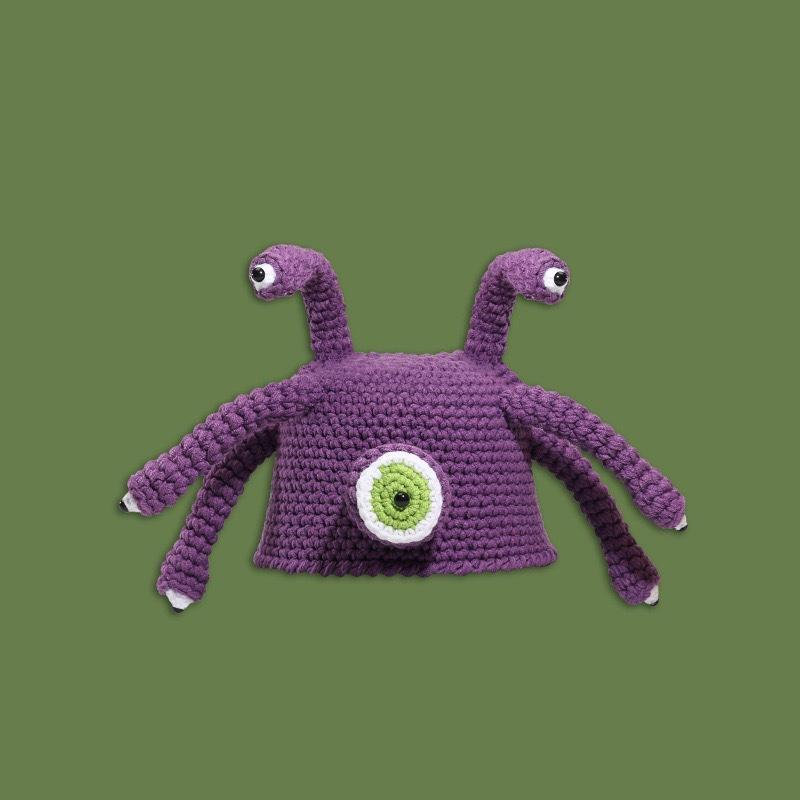 JYL TS DIY Octopus Beanie Women Autumn Winter Cute Funny Knit Hat Acrylic