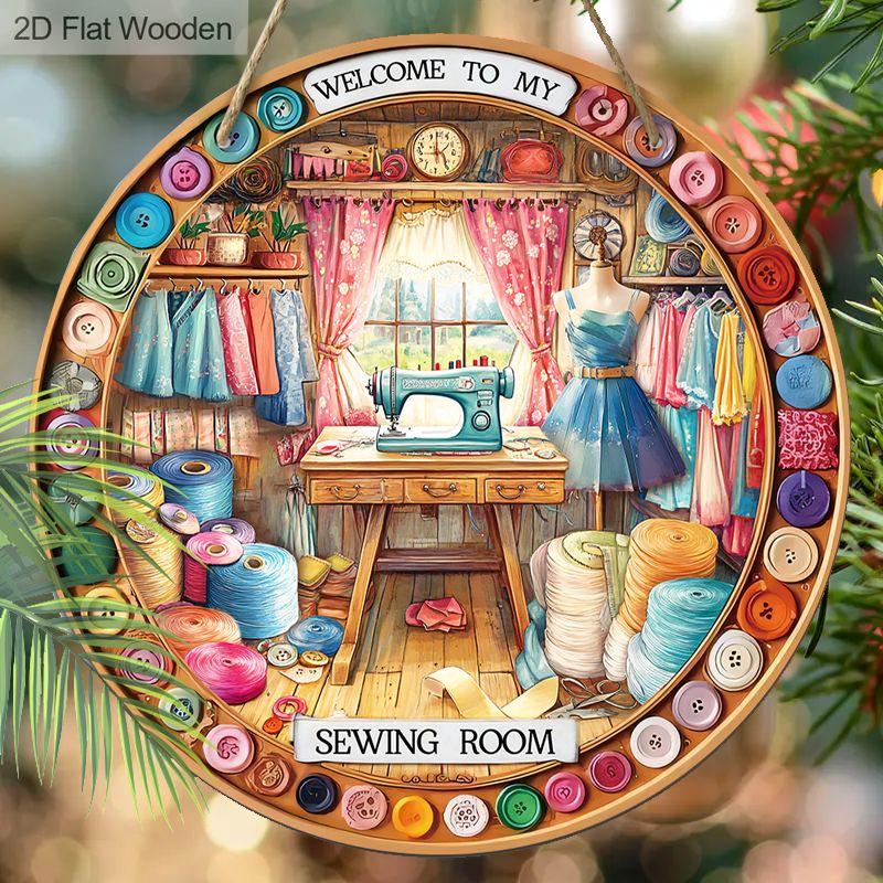 

2D плоские подвесные декоративные таблички, украшение интерьера стены или двери, логотип ШВЕЙНАЯ КОМНАТА , украшение сада, подарок на новоселье для друзей 20