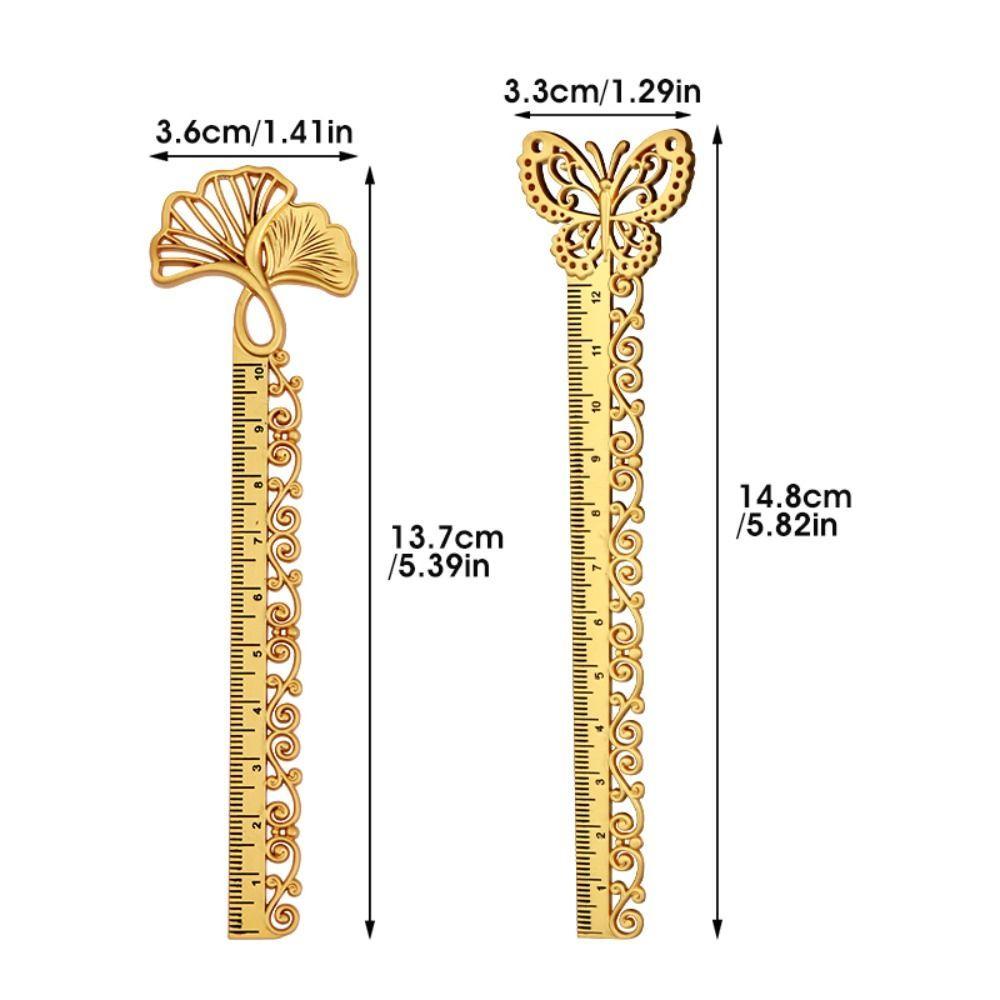 Vintage Metal Ruler For Needlework Measuring Tool DIY Handmade Craft Clothes Sewing Accessories Multi-function School Stationery