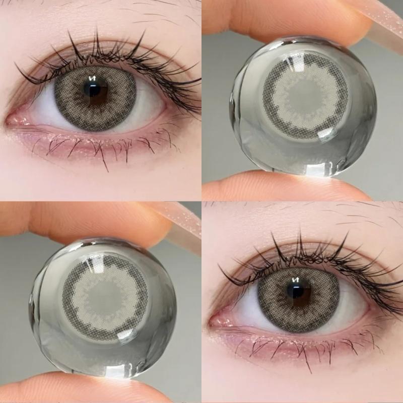 FUNSACHY 1 Pair Color Contact Lenses For Eyes Natural Gray Blue Beautiful Pupil Soft Natural Accessories Yearly Cosmetic Pupils