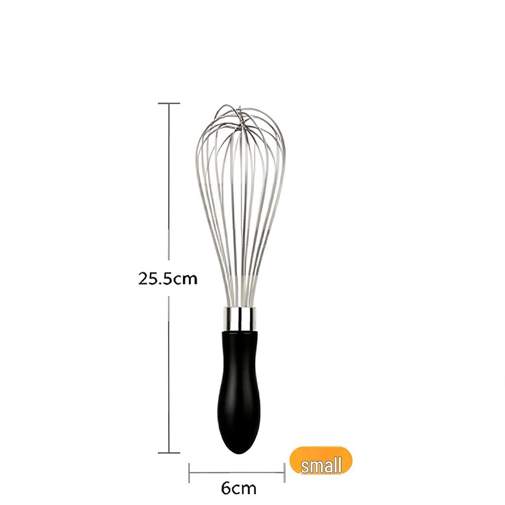 Stainless Steel Whisk Duo: Durable for whisking eggs & stirring sauces—a handy tool for home baking!