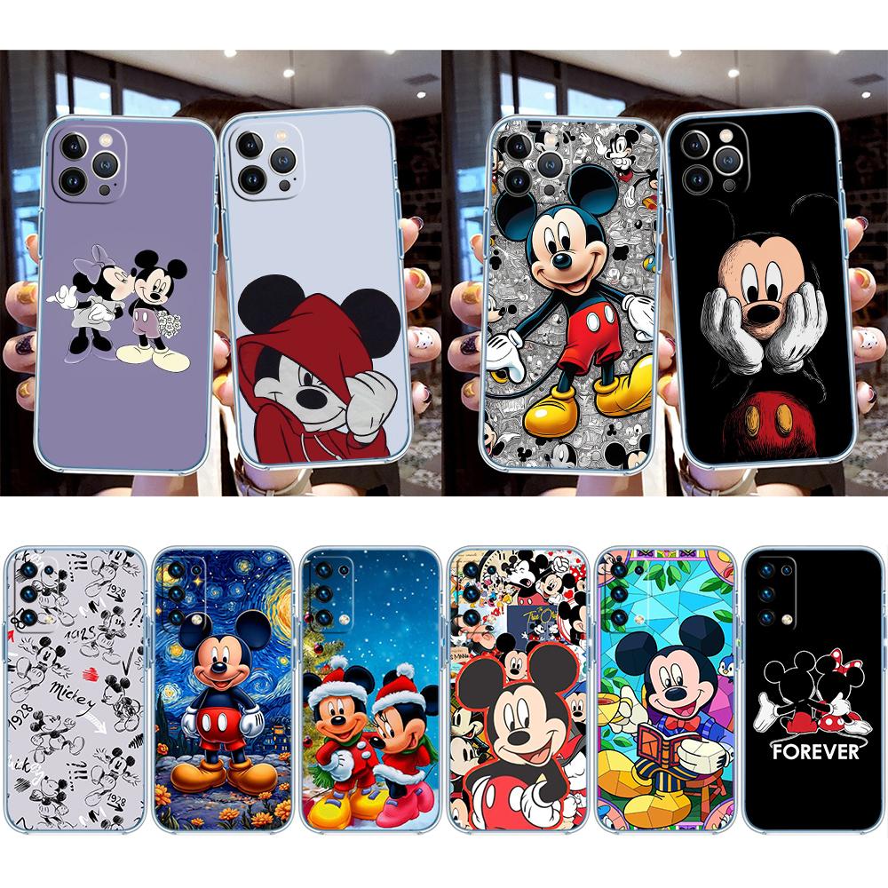 Mickey Minnie Mouse Transparent Phone Case for Motorola Moto G7 G8 G9 G84 G85 G73 G24 G15 Z2 Play Power Plus