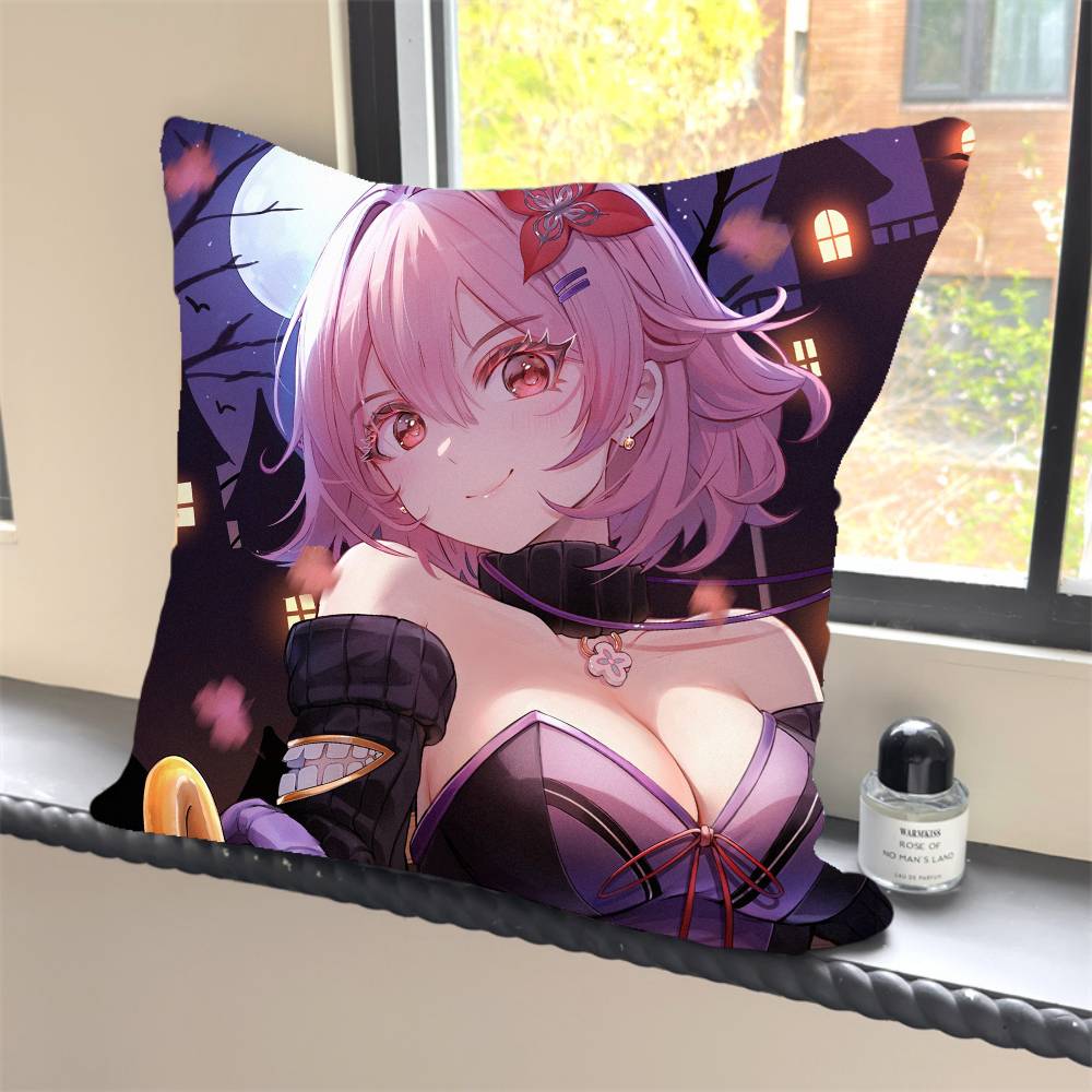 Evernight Niedliches Mädchen Honkai Star Rail Kissenbezug Quadratisches Kissen Schlafzimmer Sofa Freizeit Komfort Kissen Auto Heimdekoration