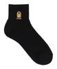 WEGO Motif Logo Embroidered Ankle Pile School Sizes Pattern 2 Socks, One-Point Socks, Women's, 23-25cm,